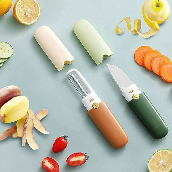 Stainless Steel Knife with Peeler